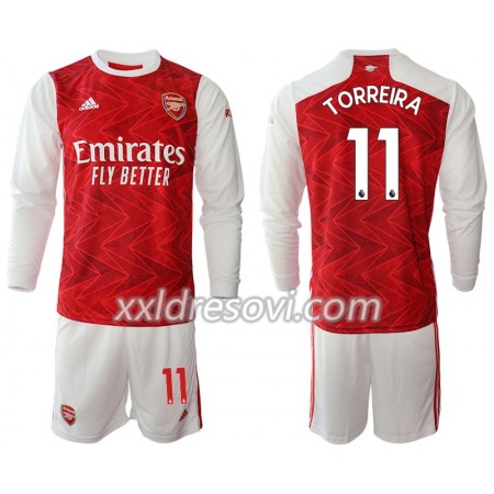 Arsenal Lucas Torreira 11 Domaći Dječji Komplet Dresovi za Nogomet 2020-2021 Dugim Rukavima (+ kratke hlače)